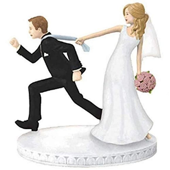 Other - Bride and Groom Tie Puller Cake Topper